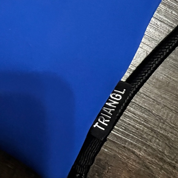 FINAL PRICE Triangl Blue Drawstring Bag - Picture 2 of 5